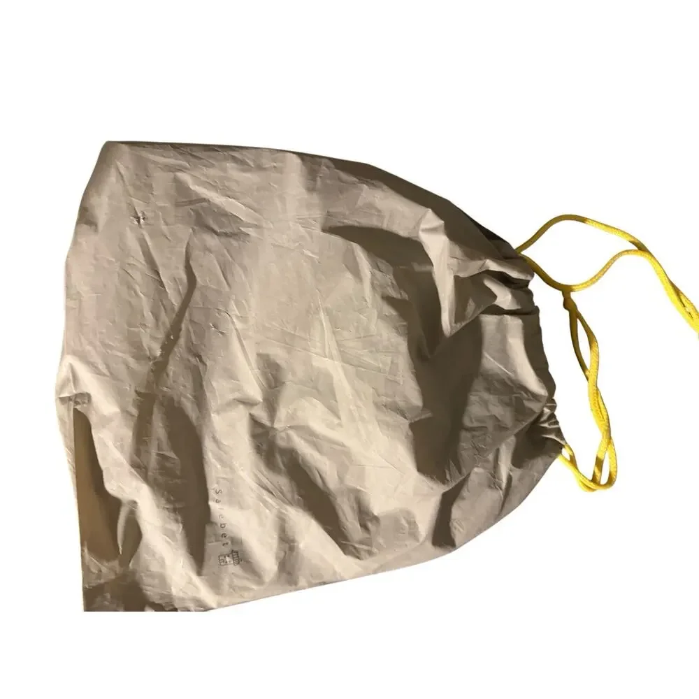 Grey Safebet Storage Carrying Shopping Grocey Gym Yellow Drawstring Bag